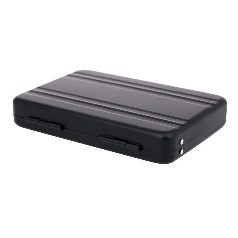 Portable Aluminum Business Card Holder Box Mini Briefcase Organizer 2