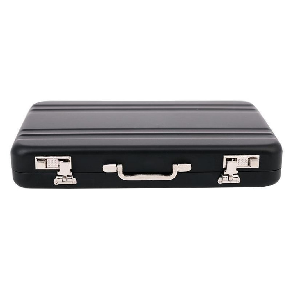 Portable Aluminum Business Card Holder Box Mini Briefcase Organizer 1