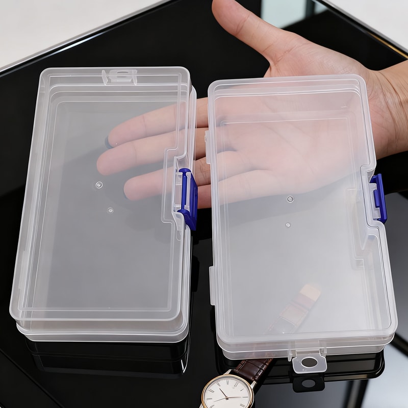 Lockable Clear Mini Storage Box Set For Jewelry Organizer Small Items Travel Storage 1