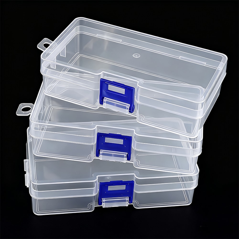 Lockable Clear Mini Storage Box Set For Jewelry Organizer Small Items Travel Storage 6