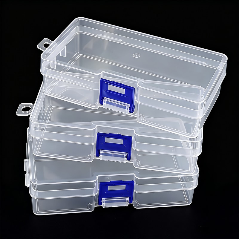 Lockable Clear Mini Storage Box Set For Jewelry Organizer Small Items Travel Storage 6