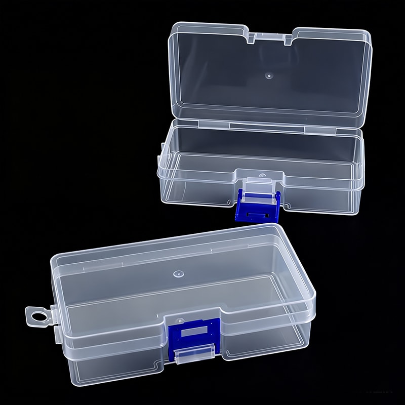 Lockable Clear Mini Storage Box Set For Jewelry Organizer Small Items Travel Storage 2
