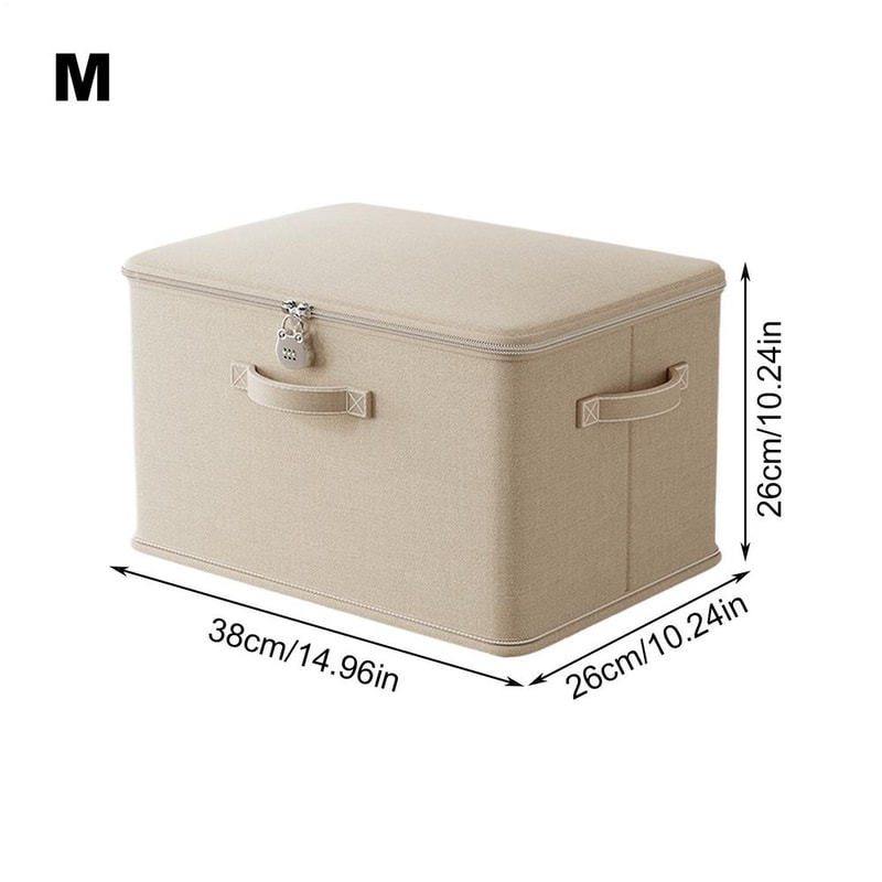 Lockable Stackable Storage Box with Handle Secure storage box with lock Organizer Bin