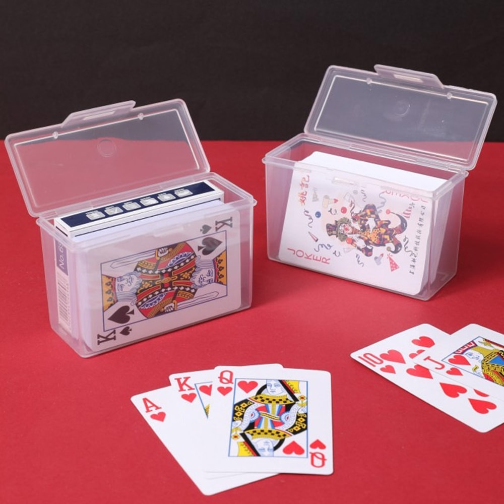 Transparent Card Storage Box Organizer For Playing Cards Business Cards And Collectibles 0