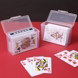 transparent card storage box organizer for playing cards business cards and collectibles