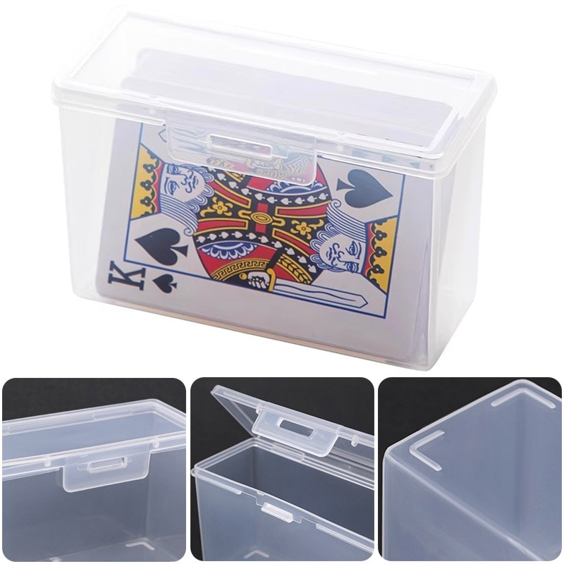 Transparent Card Storage Box Organizer For Playing Cards Business Cards And Collectibles 4