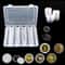 Clear Coin Capsule Storage Box Set With Capsules For Collectors Display Organizer 3