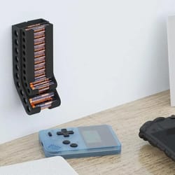 wall mount battery organizer storage holder compact battery dispenser case