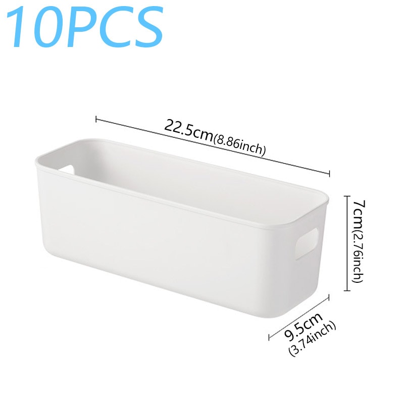 Stackable Storage Organizer Bins For Kitchen Fridge Desktop Multi Purpose Drawer Box Set 4