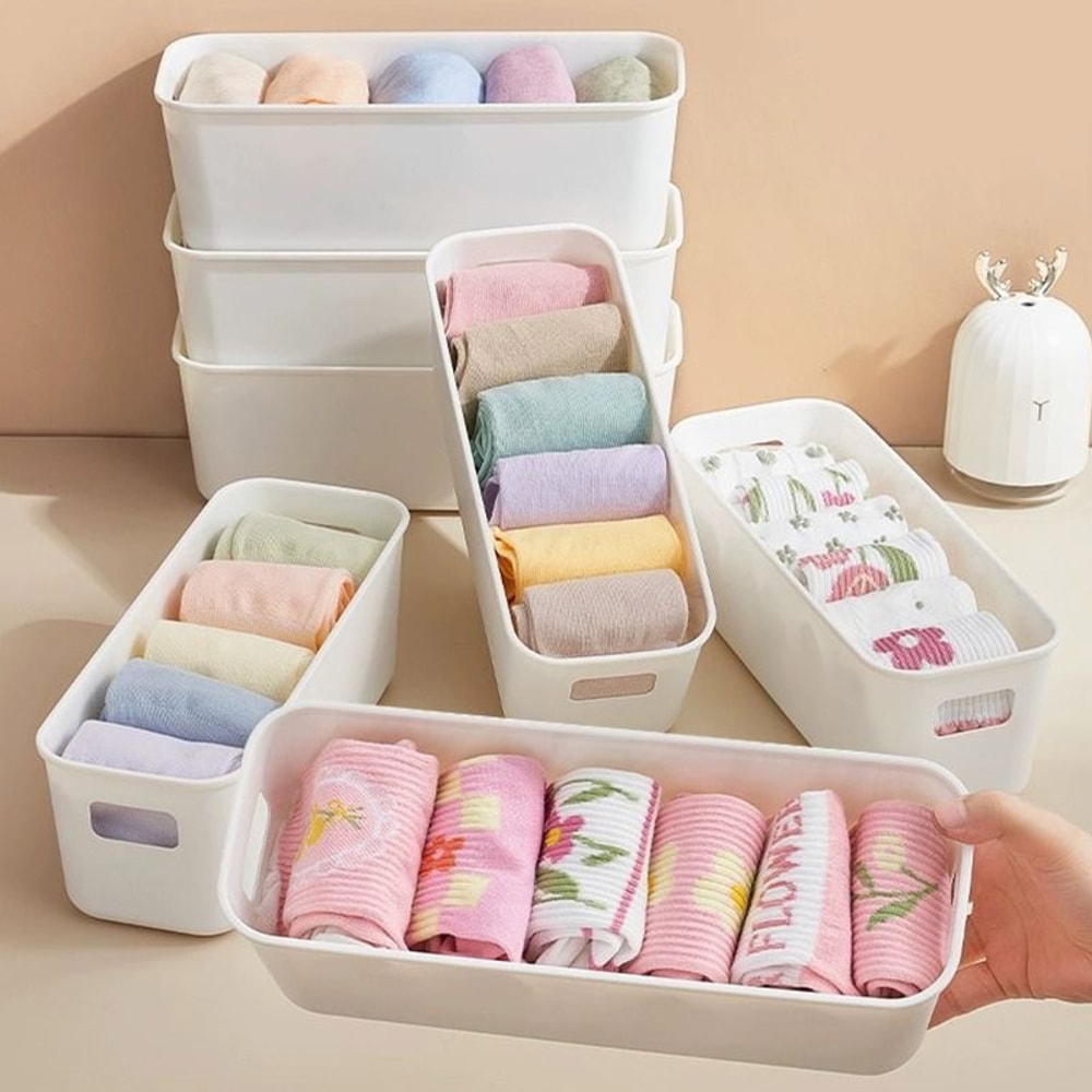 Stackable Storage Organizer Bins For Kitchen Fridge Desktop Multi Purpose Drawer Box Set 0