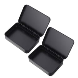 portable metal card storage box for poker & trading cards organizer case