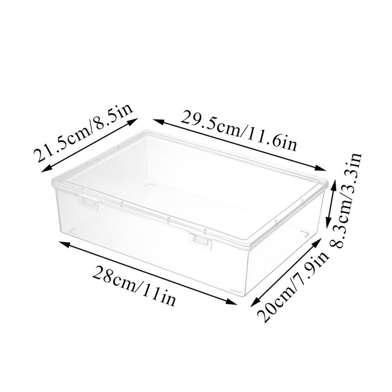 Clear File Organizer Document Storage Box Desktop Organizer Case 5