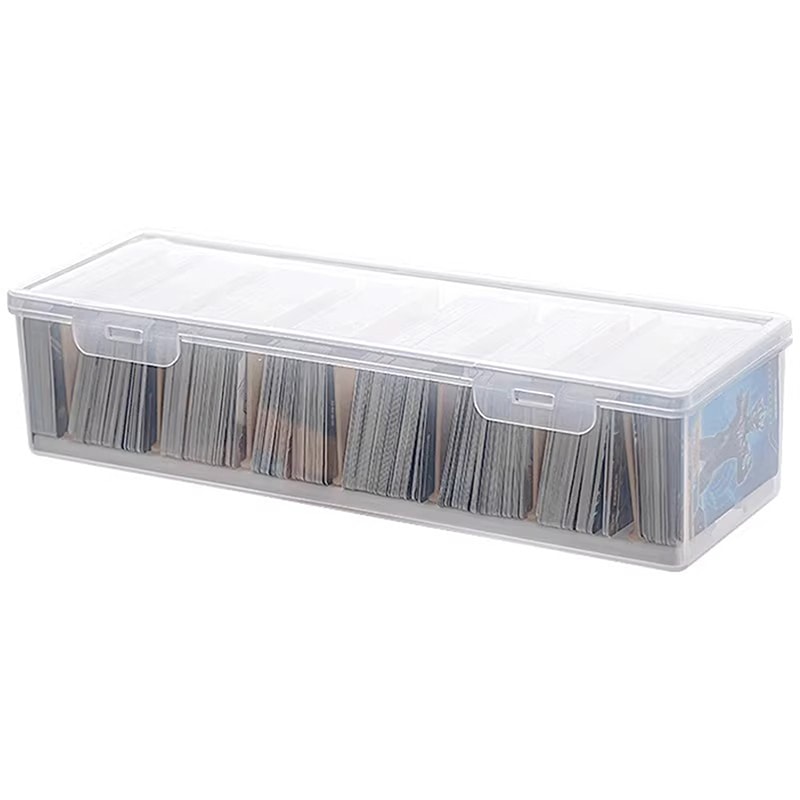 Transparent Card Storage Box Organizer With Compartments For Photocards Desk Accessories And Small 2