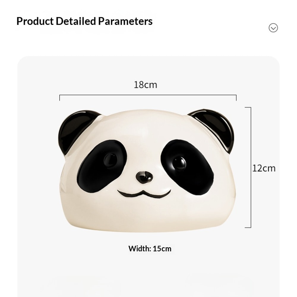 Cute Panda Ceramic Tissue Box Holder For Home Decor 3
