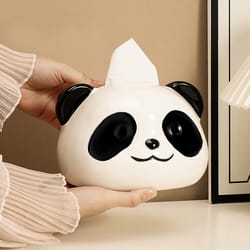 cute panda ceramic tissue box holder for home decor