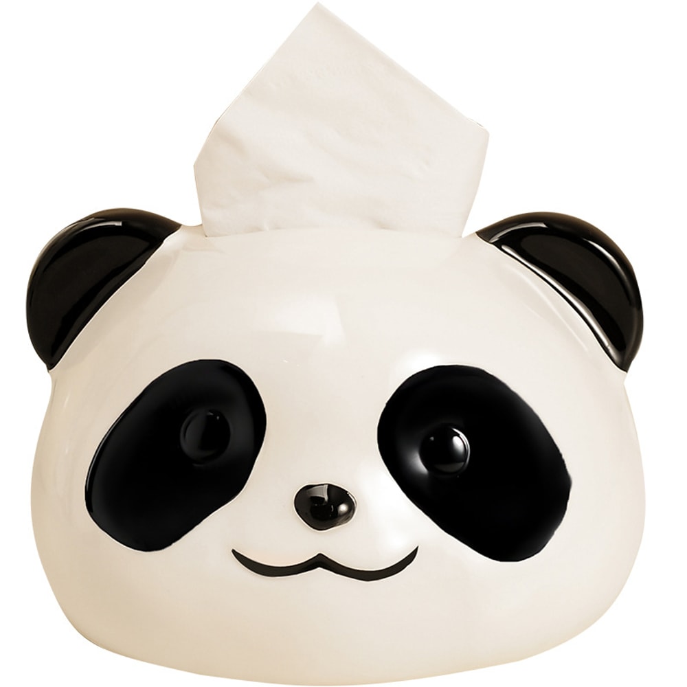 Cute Panda Ceramic Tissue Box Holder For Home Decor 5