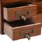 Vintage Wooden Desk Organizer With Drawers Multi Layer Retro Makeup And Desktop Storage Cabinet 6
