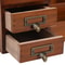 Vintage Wooden Desk Organizer With Drawers Multi Layer Retro Makeup And Desktop Storage Cabinet 6