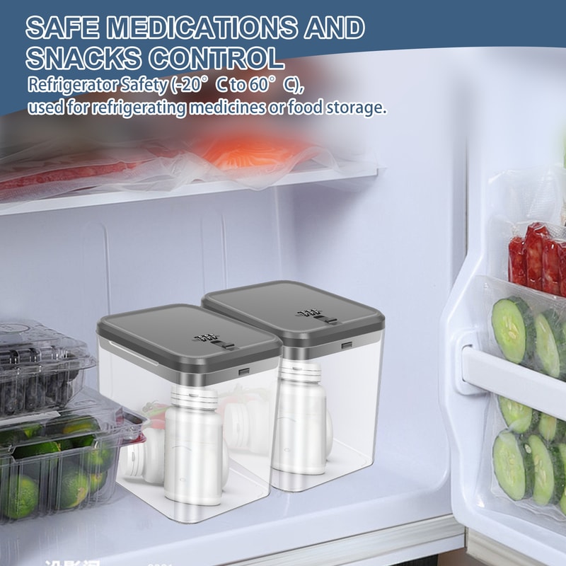 Lockable Transparent Storage Box For Phone Snacks With Password Safe Habit Control 3