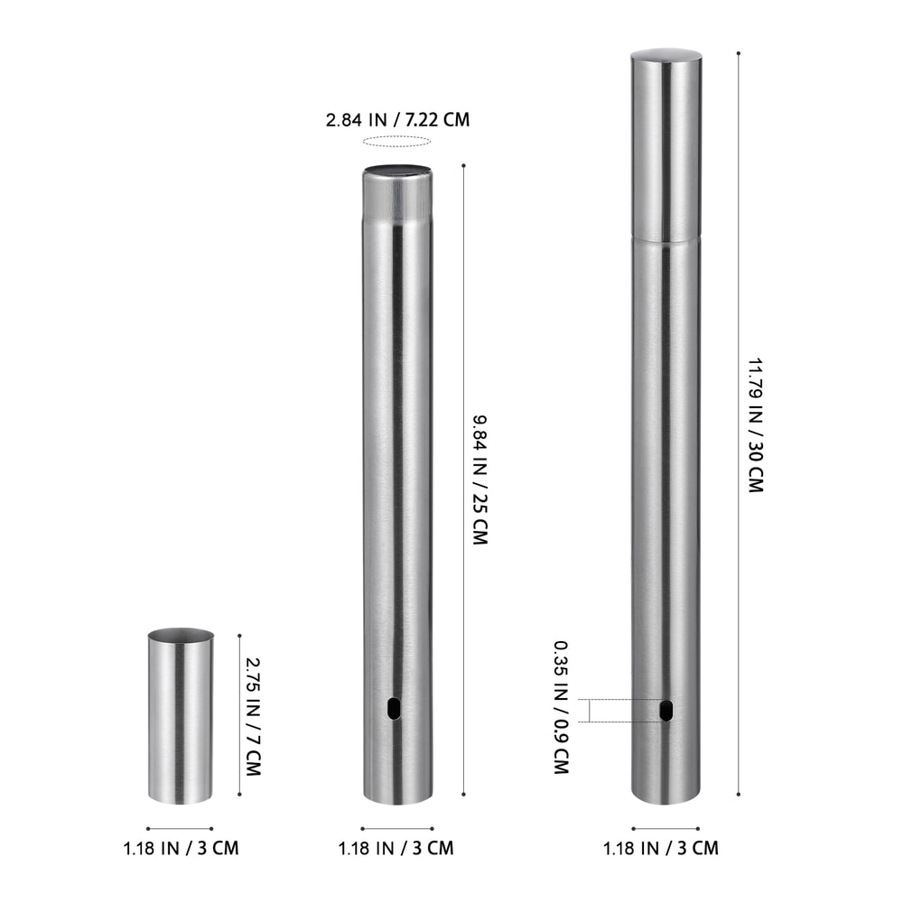 Stainless Steel Certificate Storage Tube Waterproof Document Holder Organizer 3