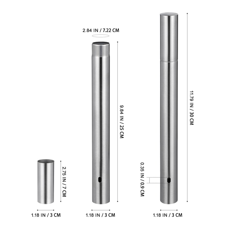 Stainless Steel Certificate Storage Tube Waterproof Document Holder Organizer 3