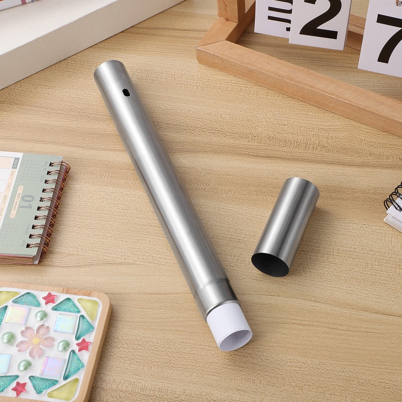 Stainless Steel Certificate Storage Tube Waterproof Document Holder Organizer 2