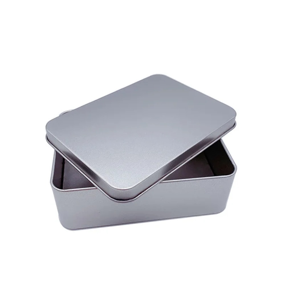 Compact Metal Storage Tin Portable Mini Container Box with Lid for Travel & Home