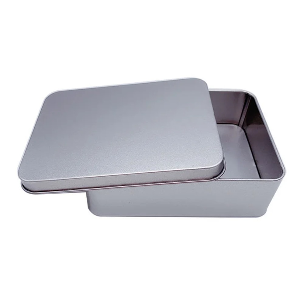 Compact Metal Storage Tin Portable Mini Container Box with Lid for Travel & Home