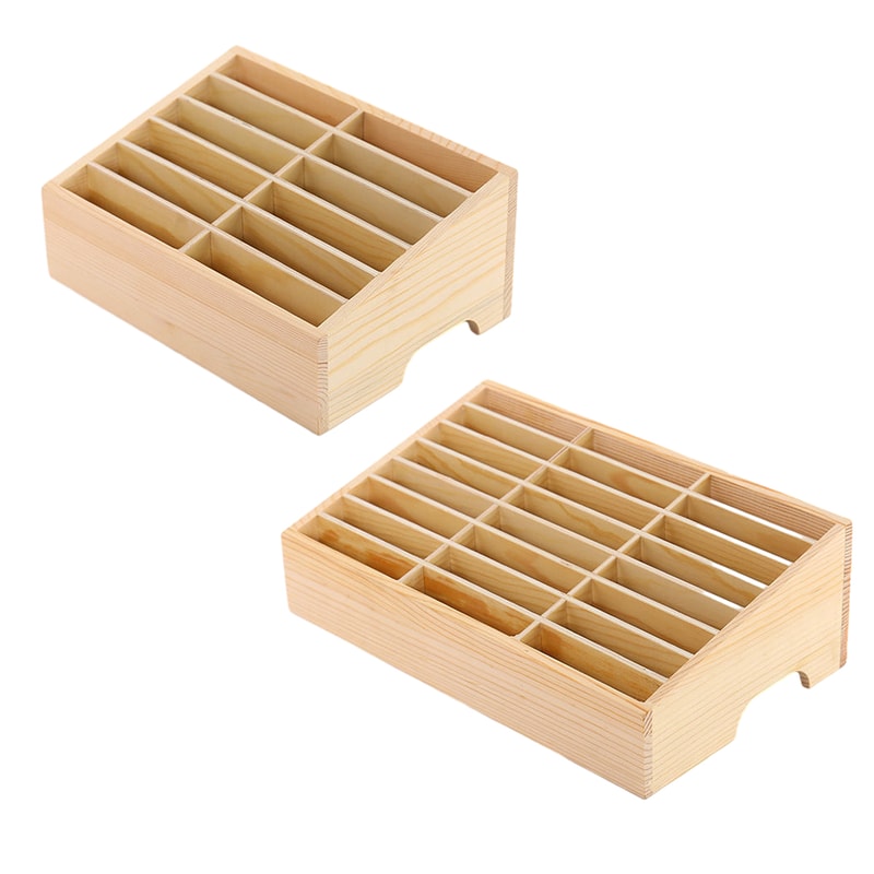 Wooden Mobile Phone Storage Box Classroom Phone Organizer Rack 5