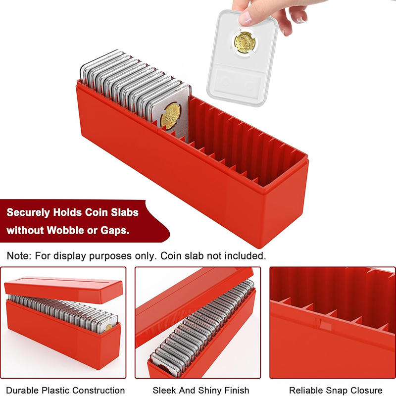 Coin Slab Holder Storage Box Durable Coin Collection Organizer Case For Secure Slab Storage 2