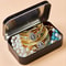 Mini Metal Storage Tin Box Portable pill organizer Small metal storage container with Hinged Lid
