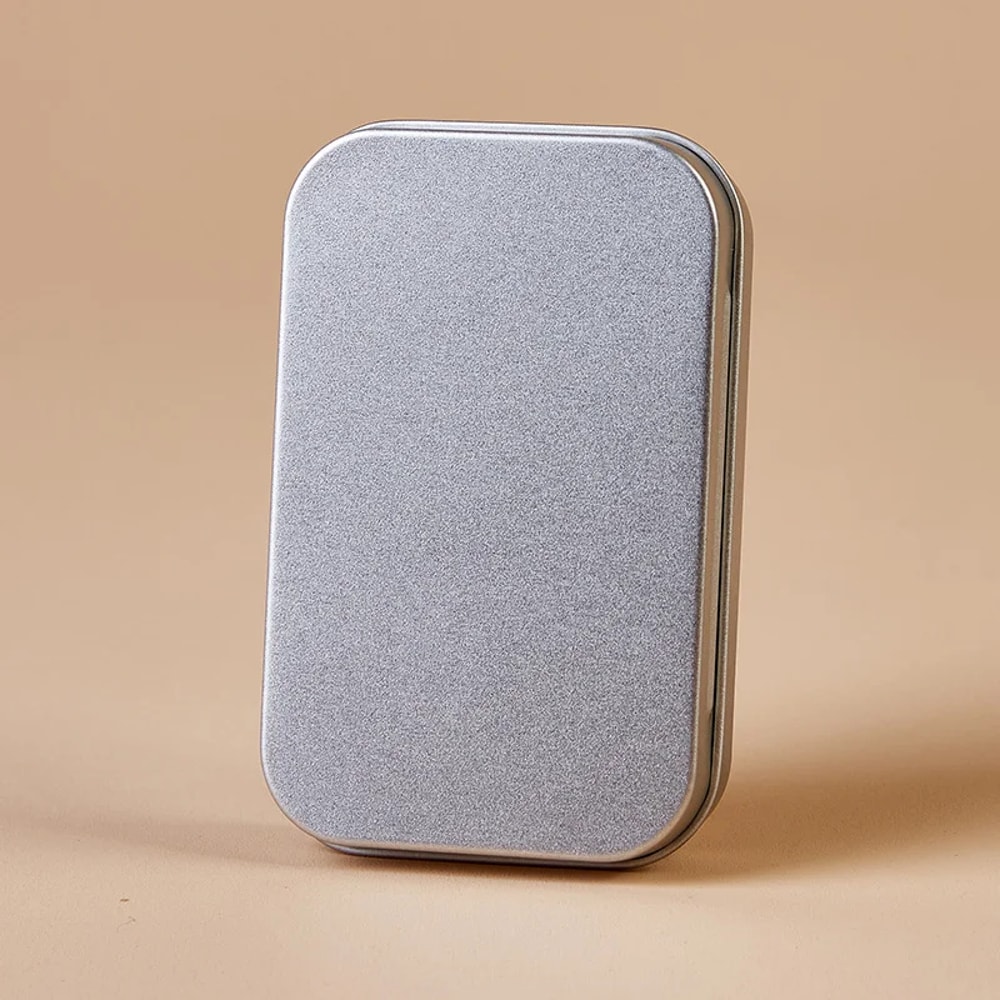 Mini Metal Storage Tin Box Portable pill organizer Small metal storage container with Hinged Lid