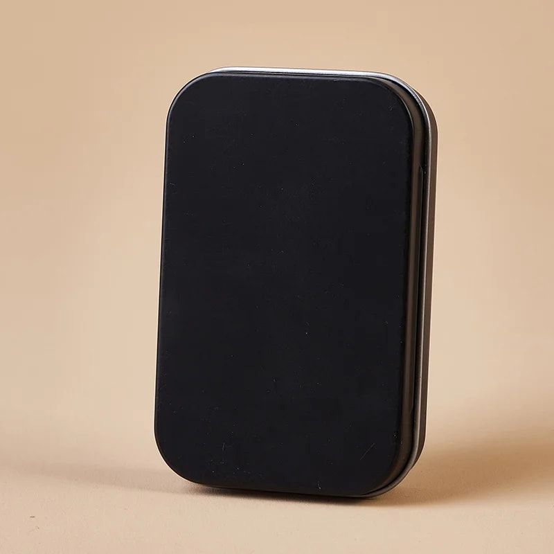 Mini Metal Storage Tin Box Portable pill organizer Small metal storage container with Hinged Lid