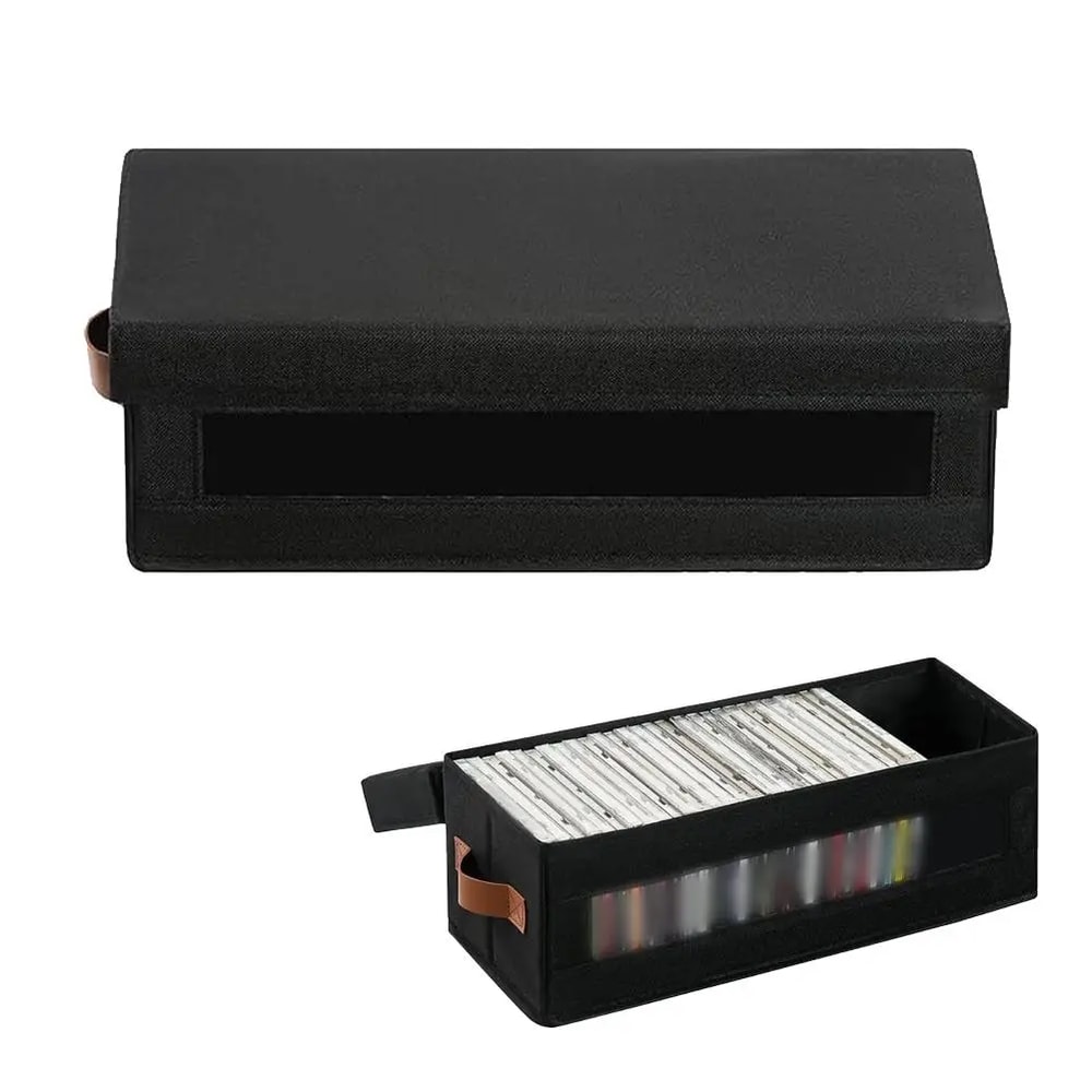 Large Capacity CD DVD Storage Box Organizer With Lid 5
