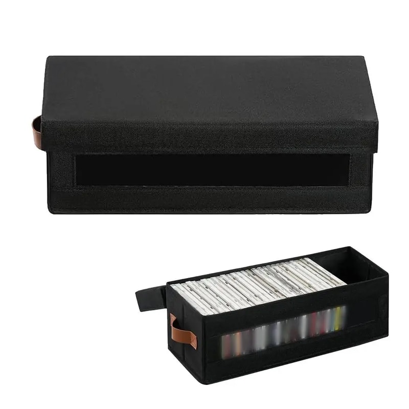 Large Capacity CD DVD Storage Box Organizer With Lid 5