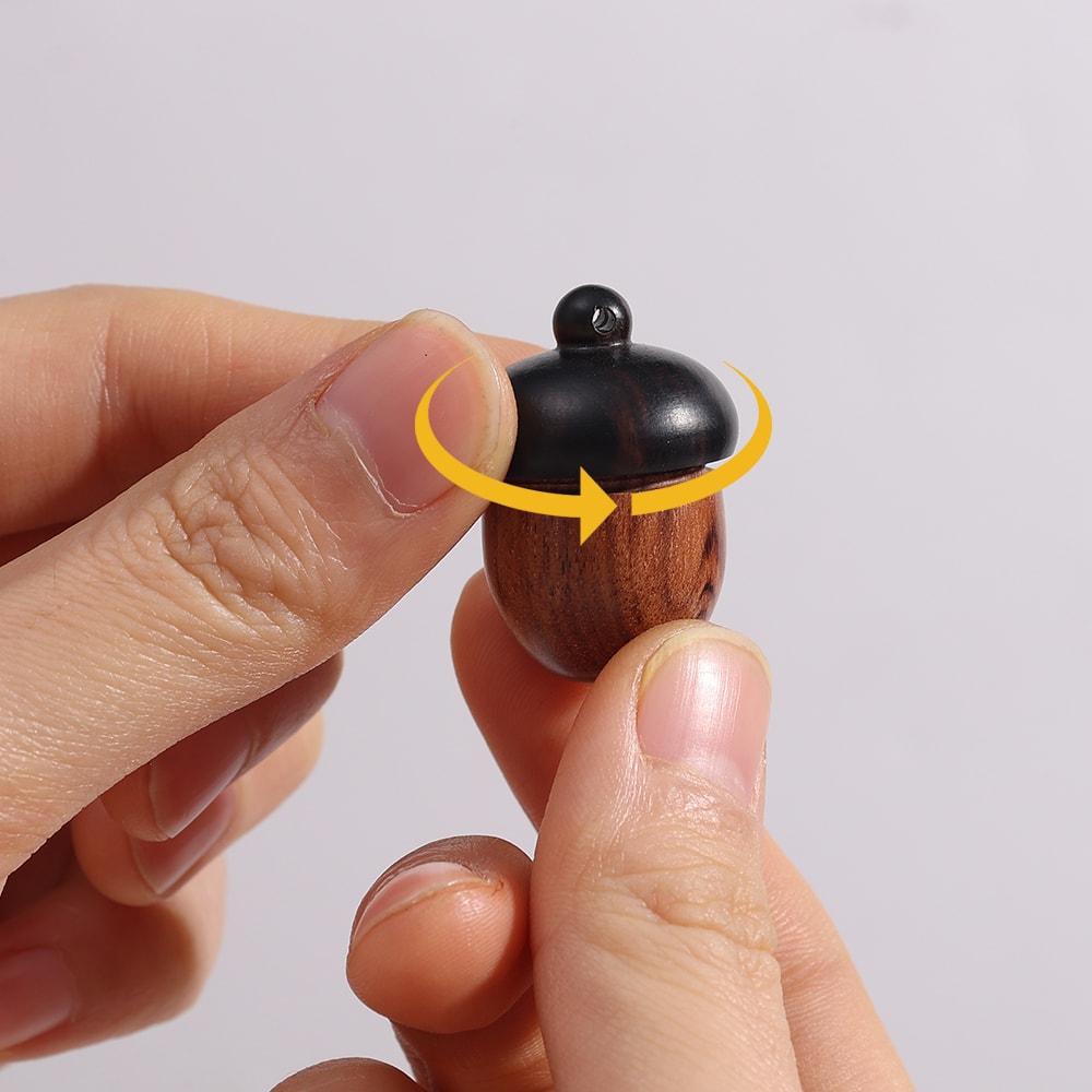 Mini Acorn Wooden Pill Case Portable Pill Organizer Travel Storage Box 7