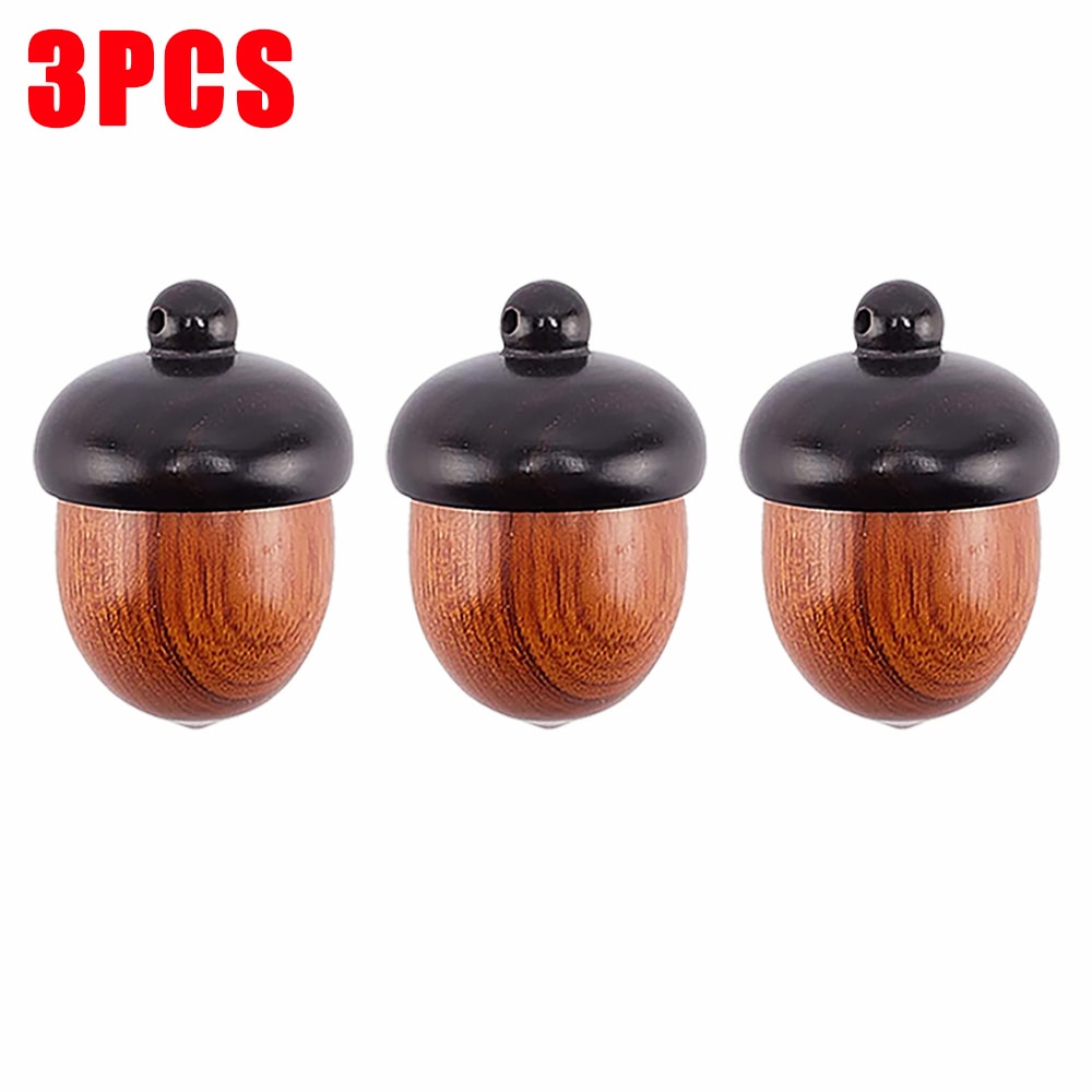 Mini Acorn Wooden Pill Case Portable Pill Organizer Travel Storage Box 4