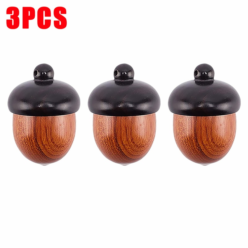 Mini Acorn Wooden Pill Case Portable Pill Organizer Travel Storage Box 4