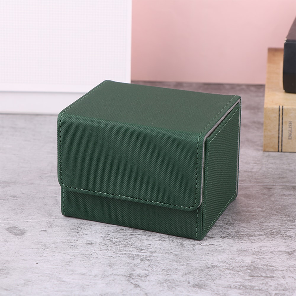 Premium PU Leather Trading Card Storage Box Portable Card Organizer Case 7