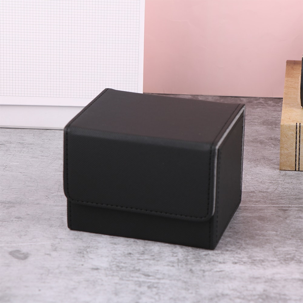 Premium PU Leather Trading Card Storage Box Portable Card Organizer Case 3