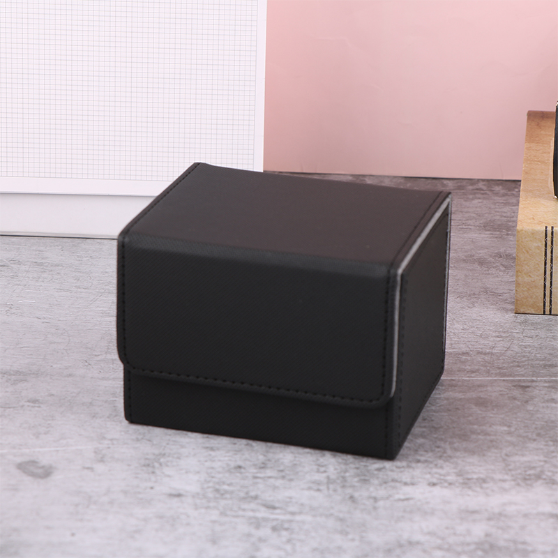 Premium PU Leather Trading Card Storage Box Portable Card Organizer Case 3