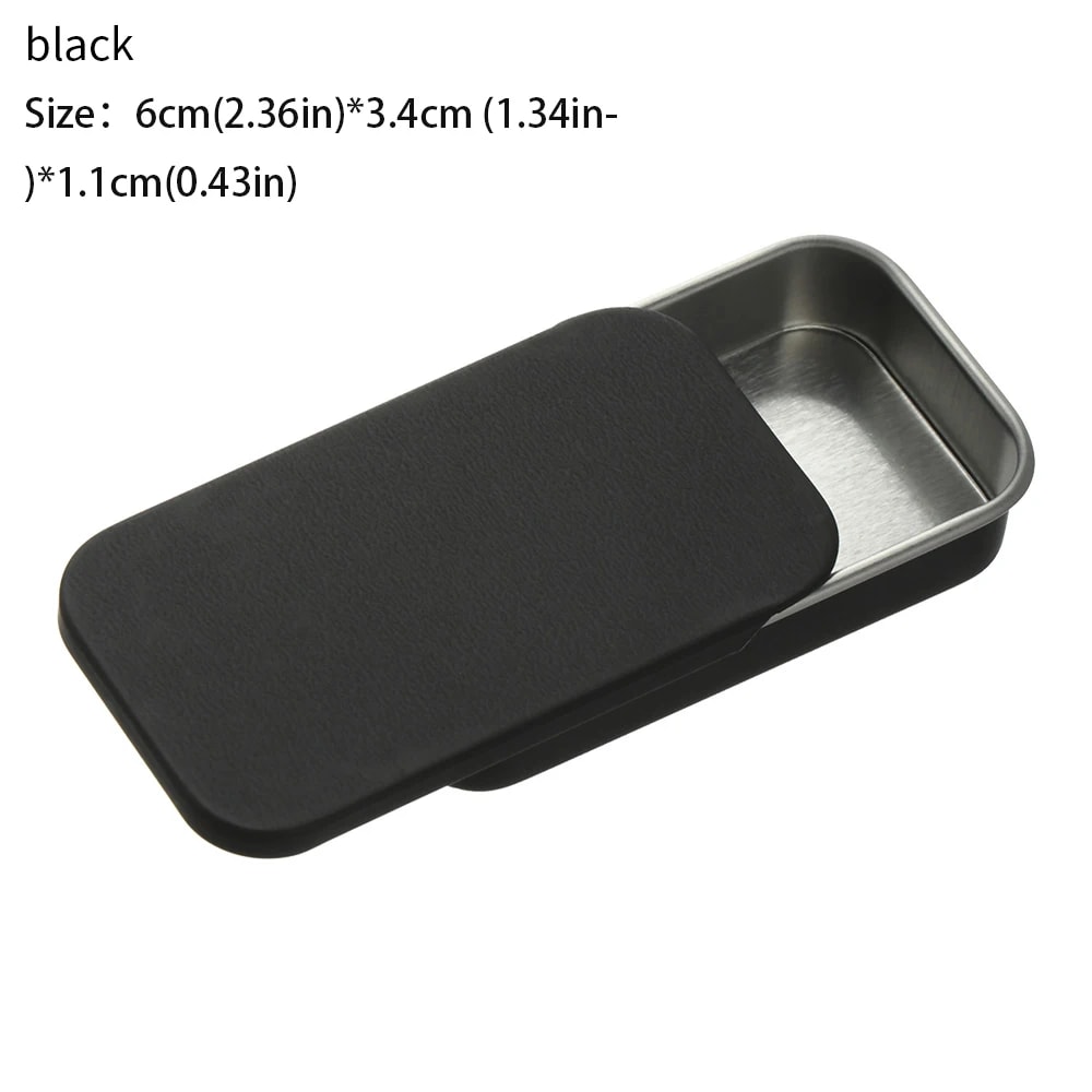 Premium Mini Rectangular Hinged Tin Box Small Metal Storage Container 9