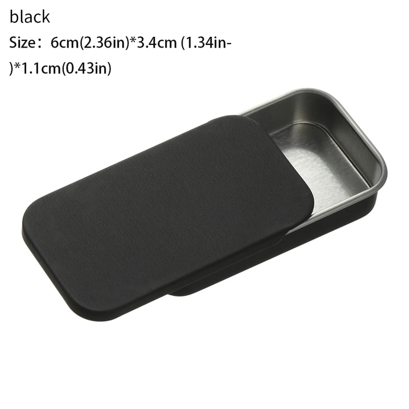Premium Mini Rectangular Hinged Tin Box Small Metal Storage Container 9