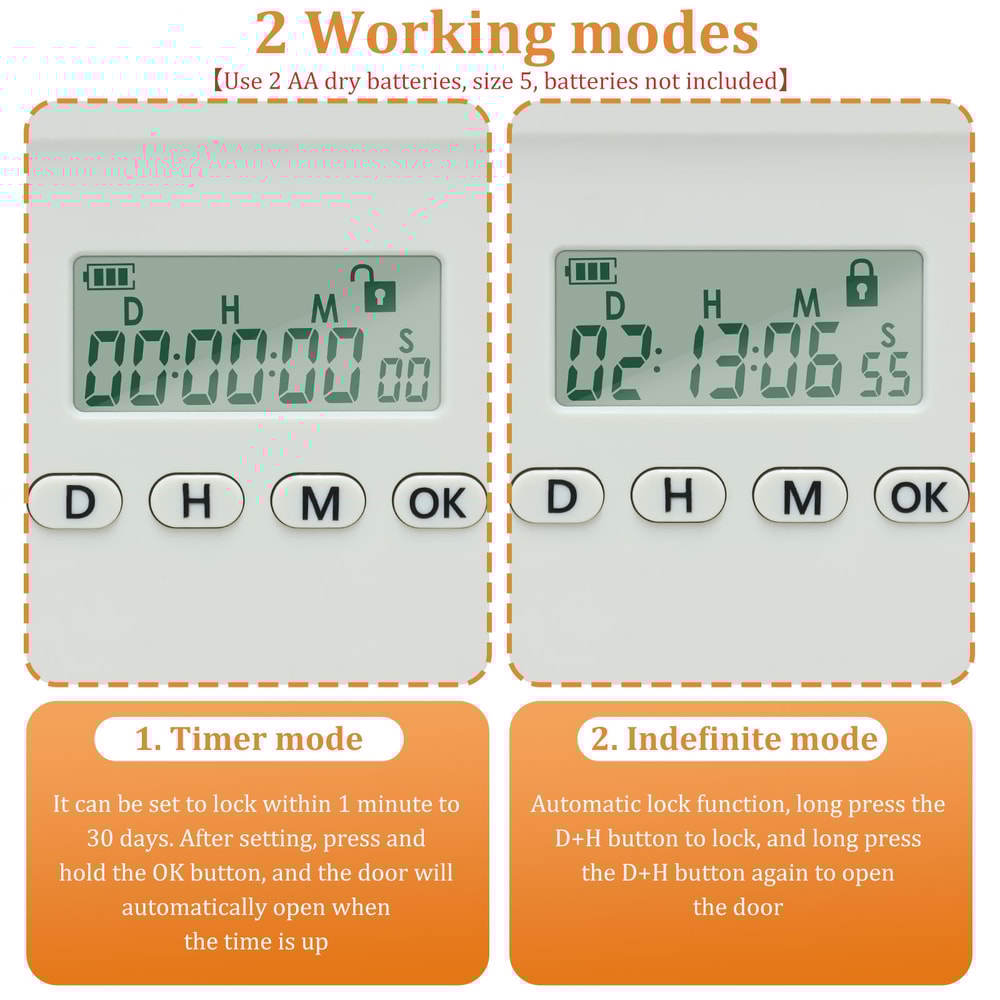 Smart Timer Lock Box Secure Storage For Phones Cigarettes Personal Items 6