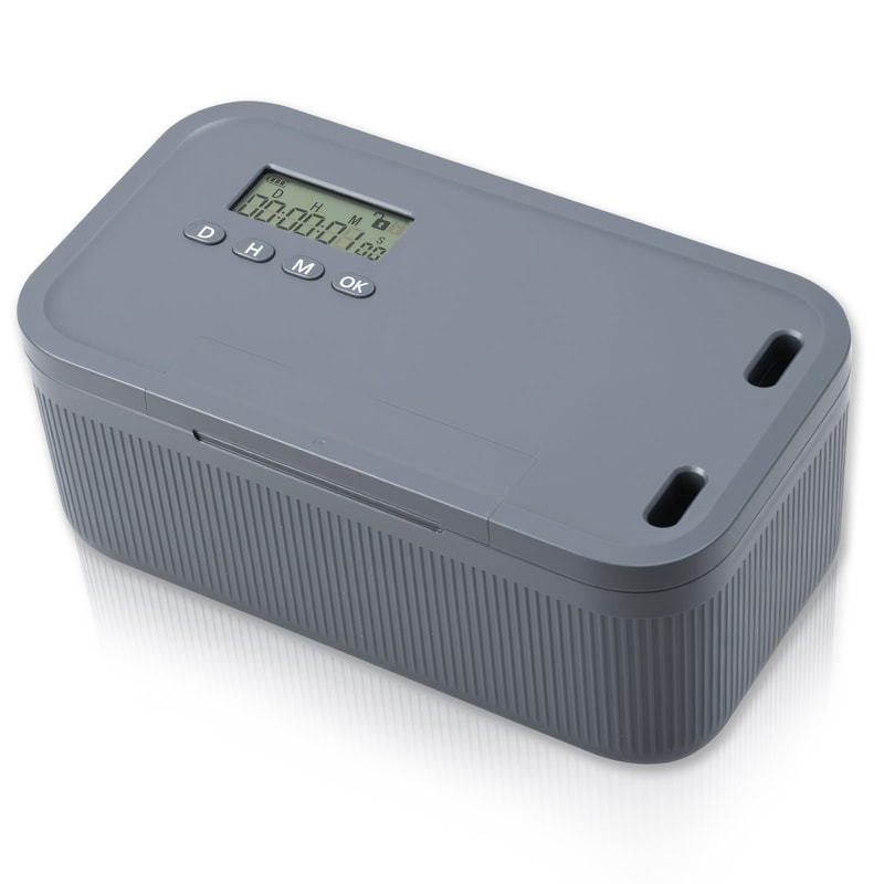 Smart Timer Lock Box Secure Storage For Phones Cigarettes Personal Items 1