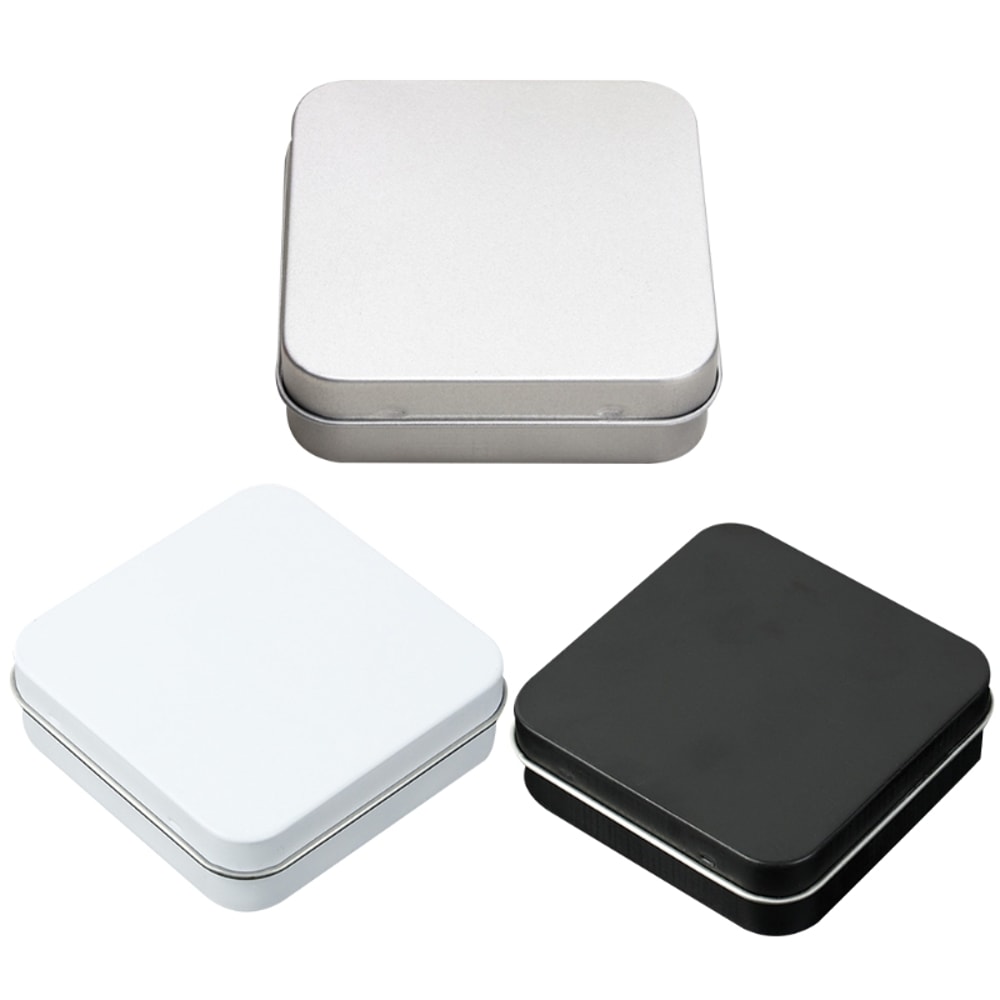 Durable Tin Storage Box Small Item Organizer Candy Container 2