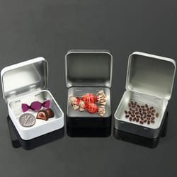 durable tin storage box small item organizer & candy container