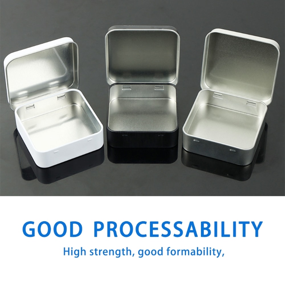 Durable Tin Storage Box Small Item Organizer Candy Container 4