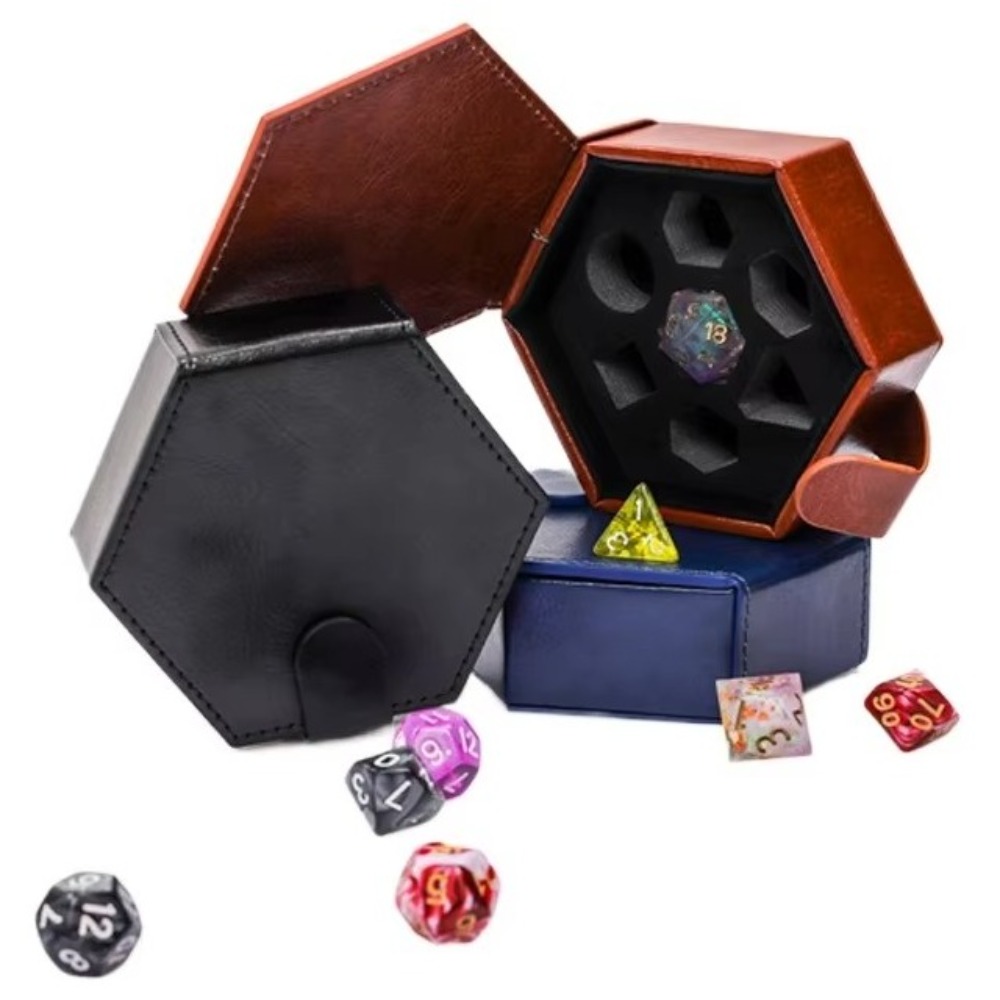 Premium PU Leather Dice Storage Bag Durable DND Dice Bag Dice Storage Case 5