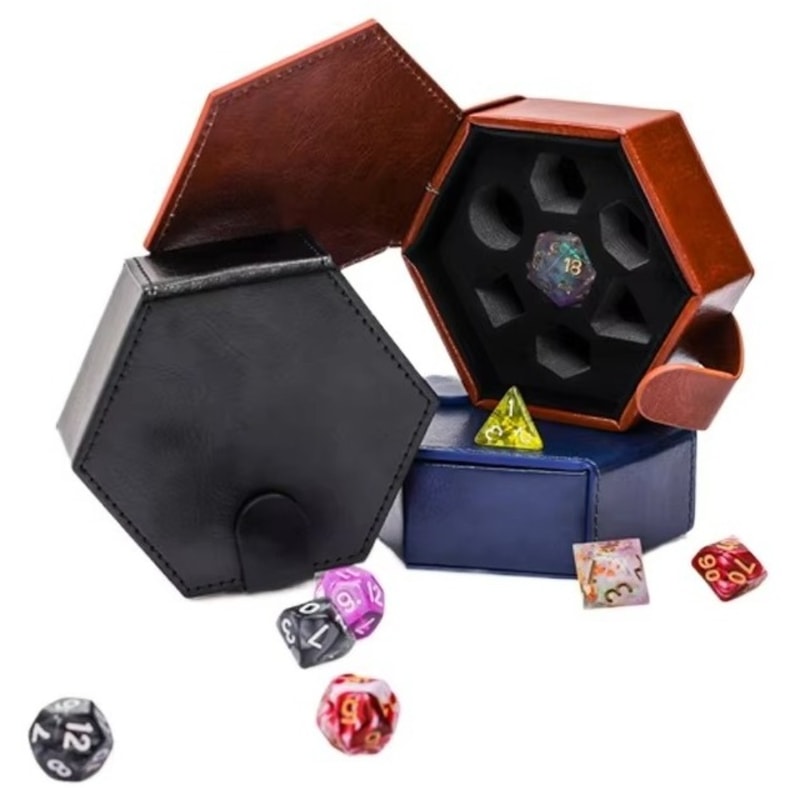 Premium PU Leather Dice Storage Bag Durable DND Dice Bag Dice Storage Case 5